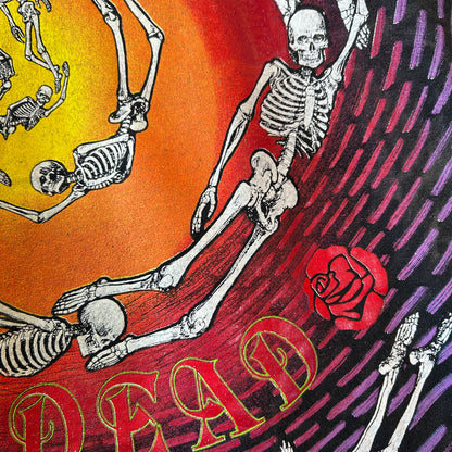90's Grateful Dead ”Spiral Skeletons" グレイトフル・デッド 総柄Tシャツ スカル バンドT WILD OATS(XL)/C1241T-SO