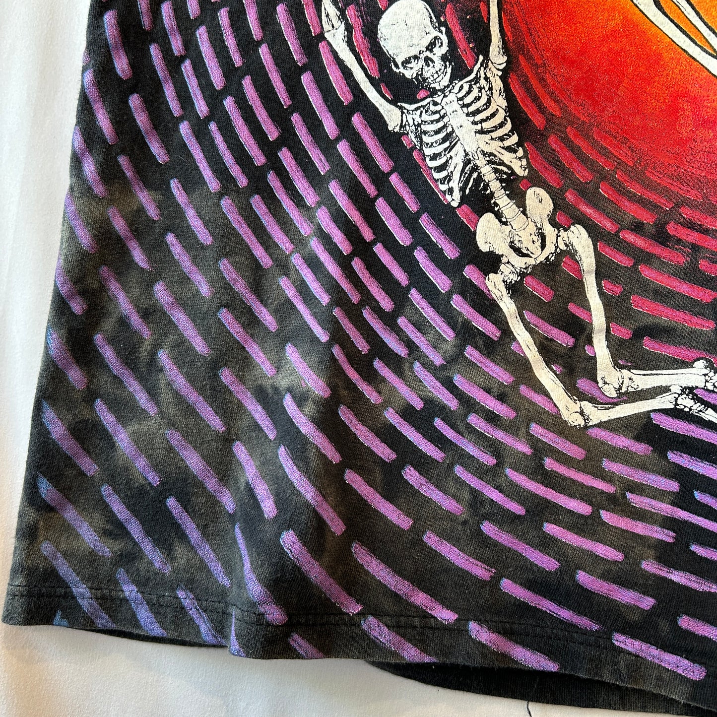 90's Grateful Dead ”Spiral Skeletons" グレイトフル・デッド 総柄Tシャツ スカル バンドT WILD OATS(XL)/C1241T-SO