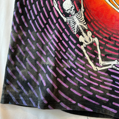 90's Grateful Dead ”Spiral Skeletons" グレイトフル・デッド 総柄Tシャツ スカル バンドT WILD OATS(XL)/C1241T-SO