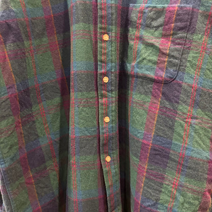 80's Pendleton ペンドルトン ウールシャツ 緑紺赤(XL)/C1502S-SO