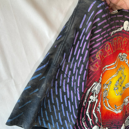 90's Grateful Dead ”Spiral Skeletons" グレイトフル・デッド 総柄Tシャツ スカル バンドT WILD OATS(XL)/C1241T-SO