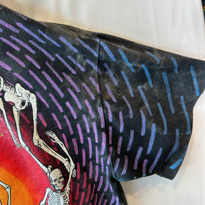 90's Grateful Dead ”Spiral Skeletons" グレイトフル・デッド 総柄Tシャツ スカル バンドT WILD OATS(XL)/C1241T-SO