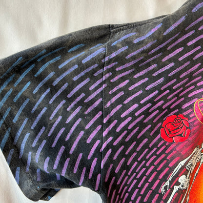 90's Grateful Dead ”Spiral Skeletons" グレイトフル・デッド 総柄Tシャツ スカル バンドT WILD OATS(XL)/C1241T-SO