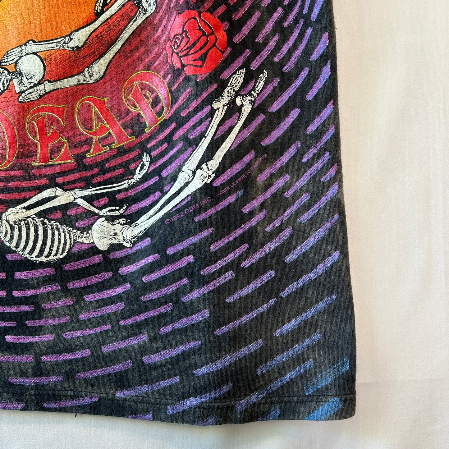 90's Grateful Dead ”Spiral Skeletons" グレイトフル・デッド 総柄Tシャツ スカル バンドT WILD OATS(XL)/C1241T-SO