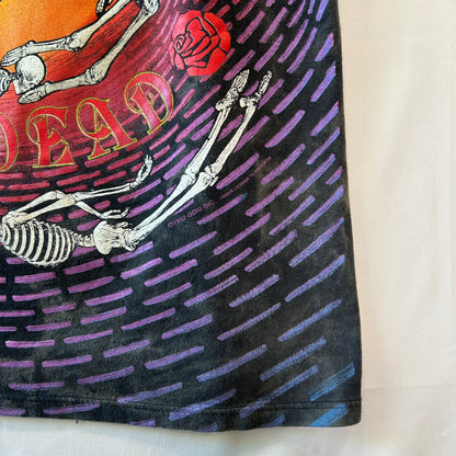 90's Grateful Dead ”Spiral Skeletons" グレイトフル・デッド 総柄Tシャツ スカル バンドT WILD OATS(XL)/C1241T-SO