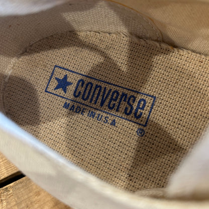 70's~80's CONVERSE コンバース ALL STAR 生成り ホワイトキャンバス デッドストック USA製 US 13 1/2(32cm)/A0496AC-SO
