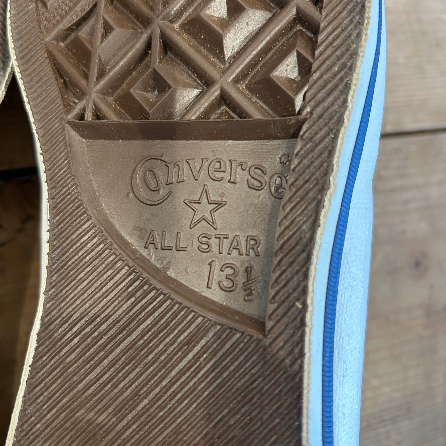 70's~80's CONVERSE コンバース ALL STAR 生成り ホワイトキャンバス デッドストック USA製 US 13 1/2(32cm)/A0496AC-SO