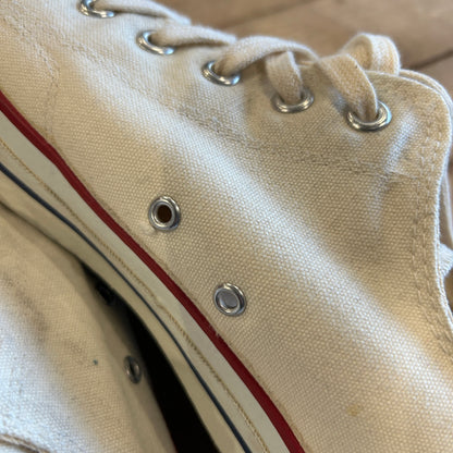 70's~80's CONVERSE コンバース ALL STAR 生成り ホワイトキャンバス デッドストック USA製 US 13 1/2(32cm)/A0496AC-SO