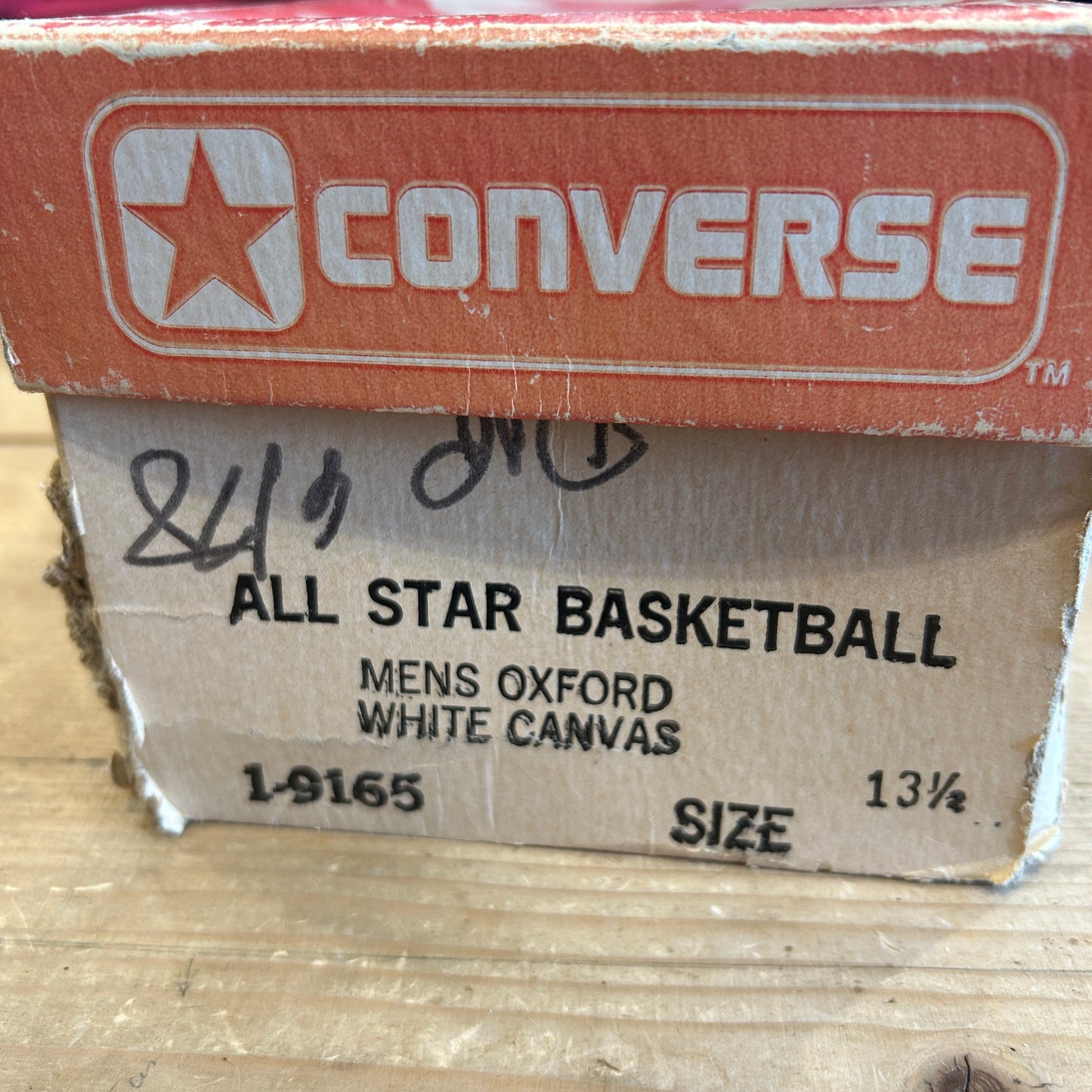 70's~80's CONVERSE コンバース ALL STAR 生成り ホワイトキャンバス デッドストック USA製 US 13 1/2(32cm)/A0496AC-SO