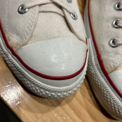 70's~80's CONVERSE コンバース ALL STAR 生成り ホワイトキャンバス デッドストック USA製 US 13 1/2(32cm)/A0496AC-SO