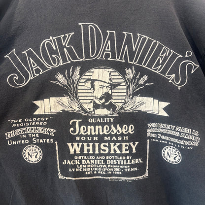 90's Villege Mews JACK DANIEL'S ジャック ダニエル プリントTシャツ 黒 (L)/B3721T-SO