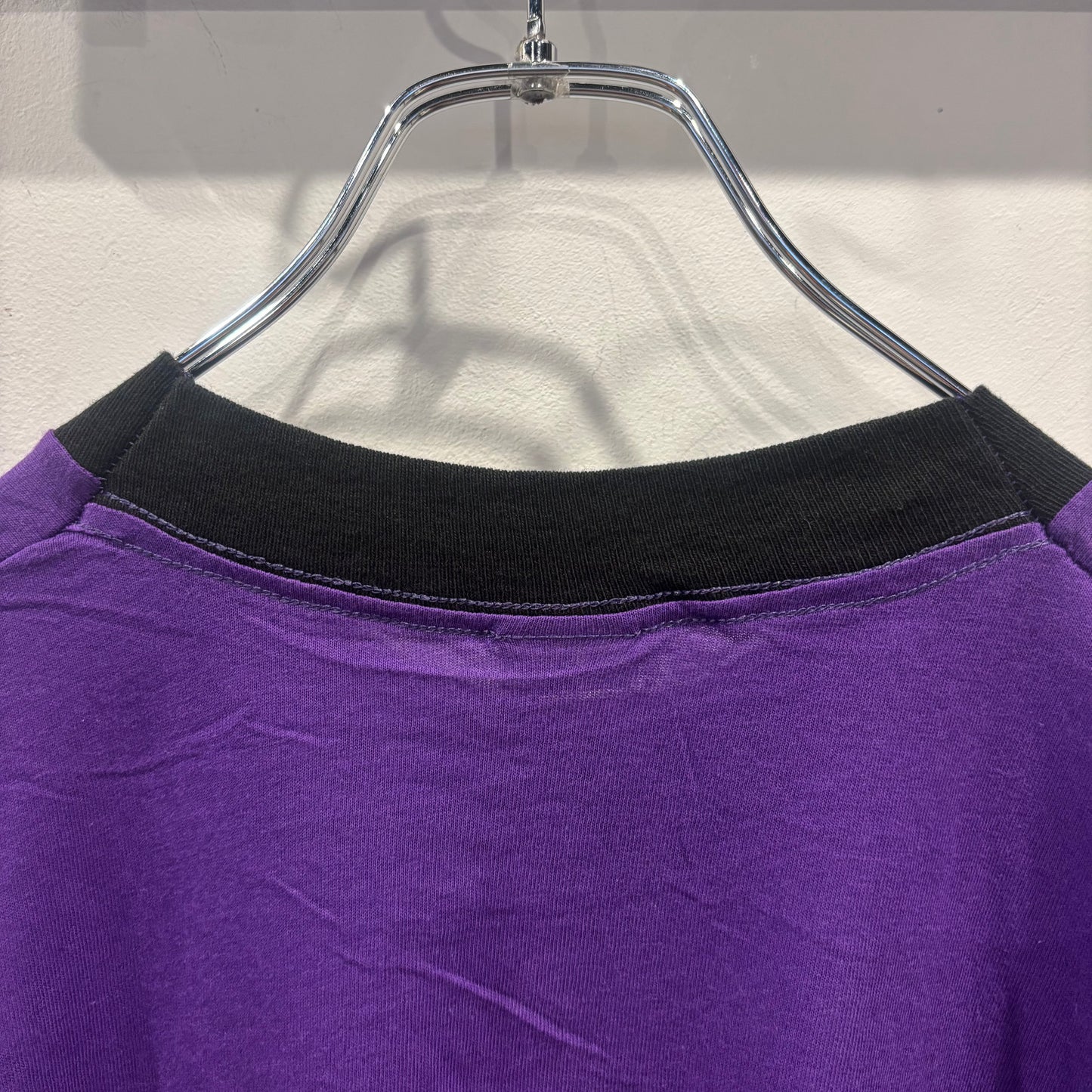 90's Fruit of the room 黒ネックTシャツ パープル (XL)/B3722T-SO