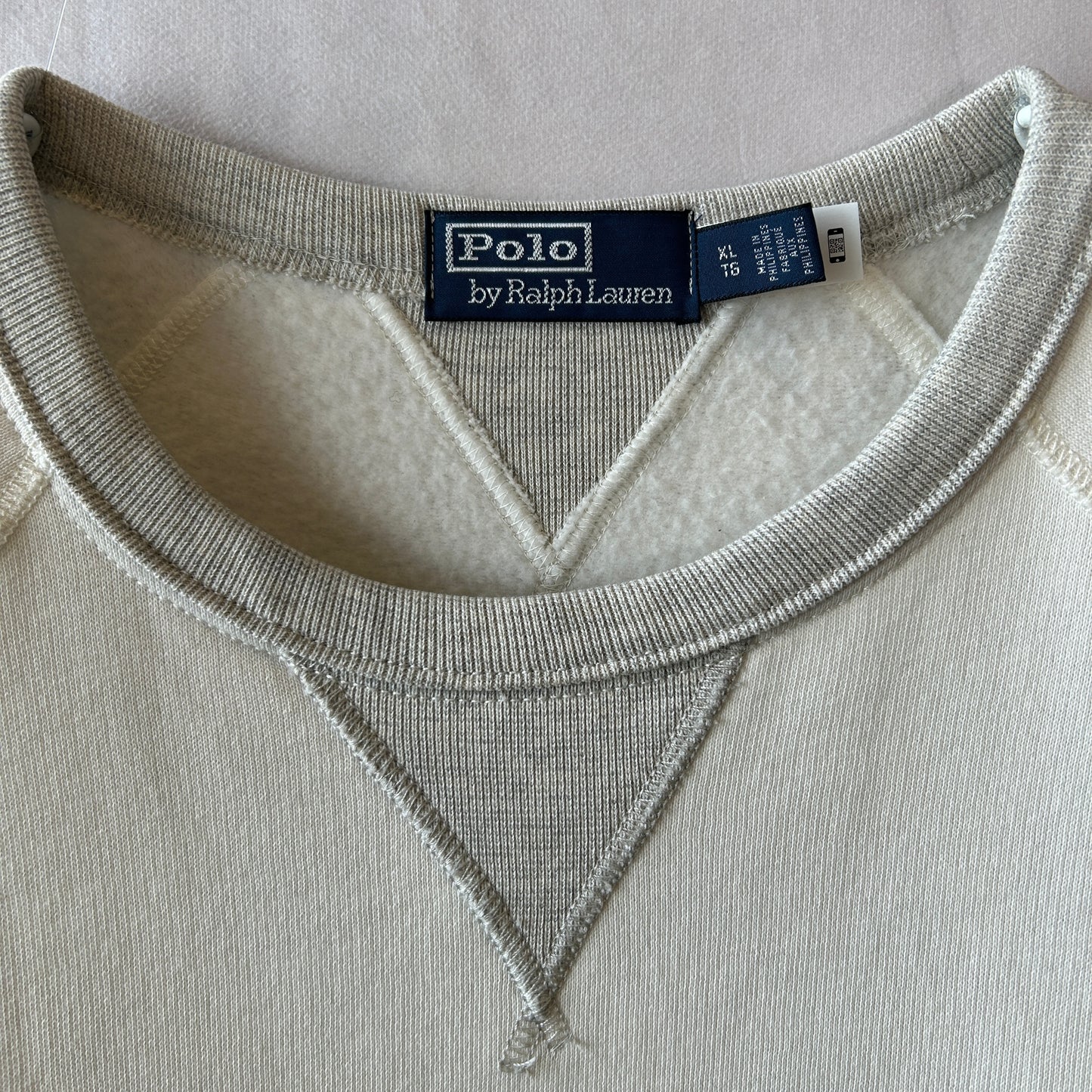 Polo by Ralph Lauren ラルフローレン オーバーサイズスウェット アイボリー/ヘザーグレー(XL)/C0278S-SO