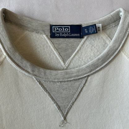 Polo by Ralph Lauren ラルフローレン オーバーサイズスウェット アイボリー/ヘザーグレー(XL)/C0278S-SO