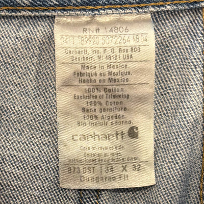 00's Carhartt カーハート ダブルニー デニムペインターパンツ B73 DST ライトブルー (W34/L32) /B3726P-SO