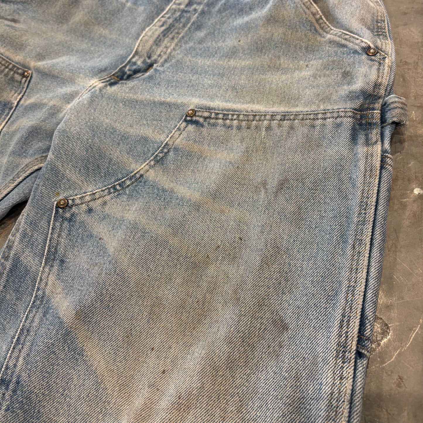 00's Carhartt カーハート ダブルニー デニムペインターパンツ B73 DST ライトブルー (W34/L32) /B3726P-SO