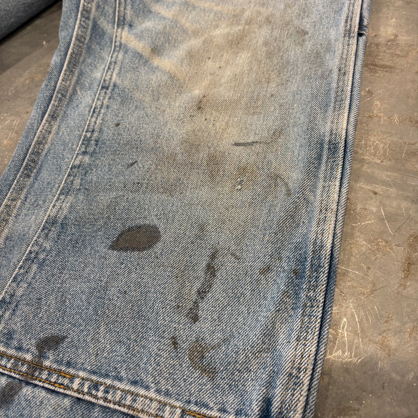 00's Carhartt カーハート ダブルニー デニムペインターパンツ B73 DST ライトブルー (W34/L32) /B3726P-SO