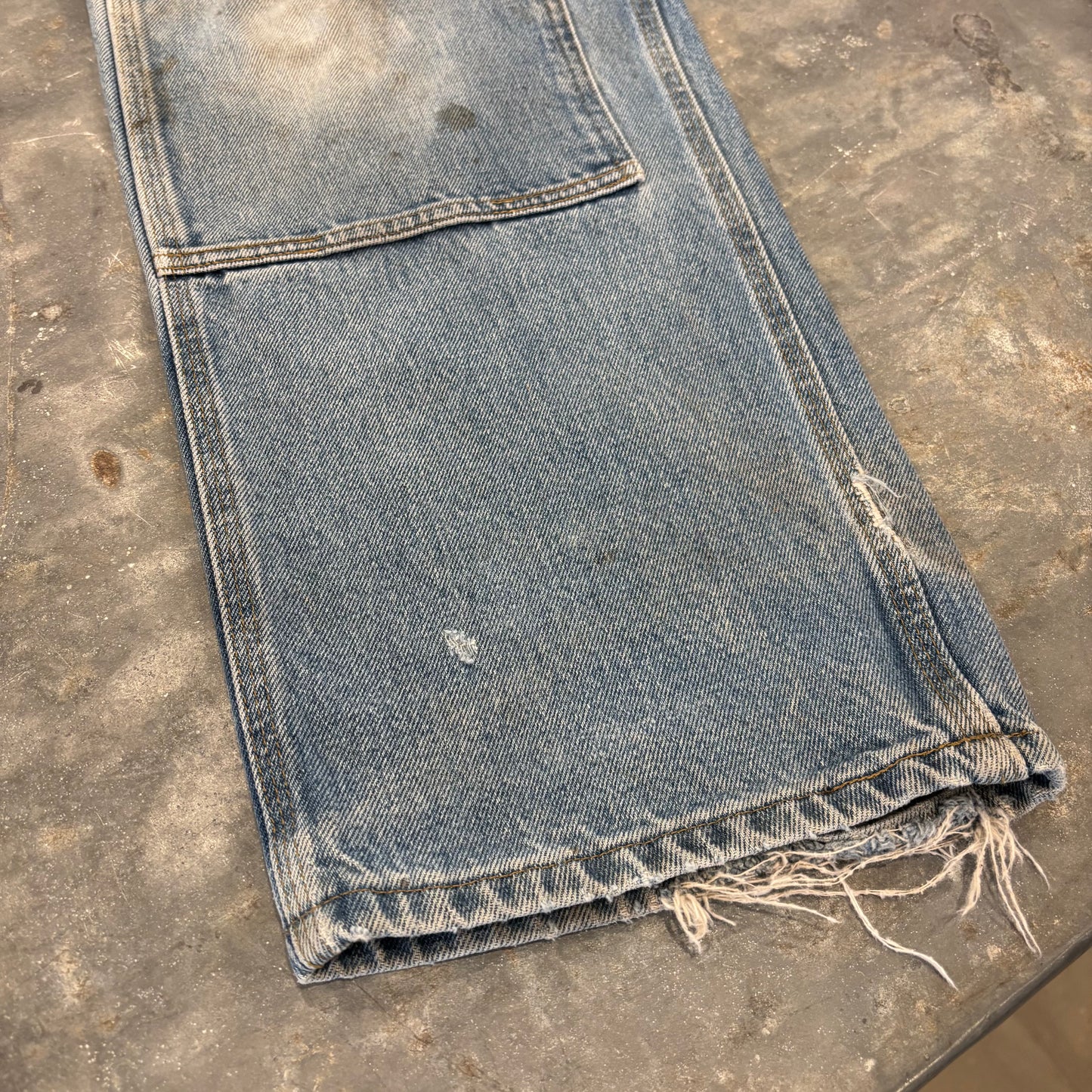 00's Carhartt カーハート ダブルニー デニムペインターパンツ B73 DST ライトブルー (W34/L32) /B3726P-SO
