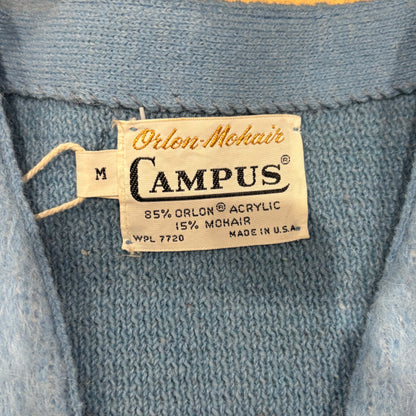60's Campus モヘアカーディガン 白灰紺水色 (M)/A6645K-SO