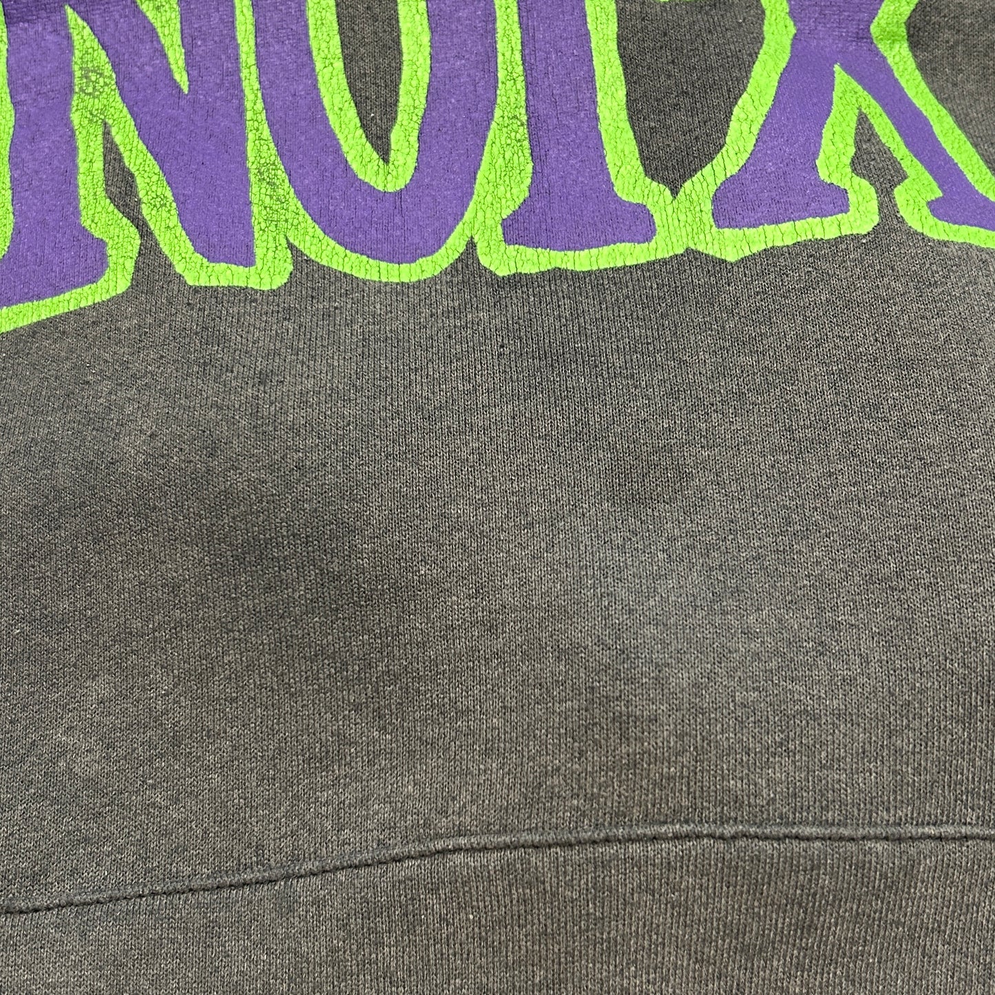 90's Hanes NOFX ノーエフエックス スウェットフーディー パーカー 袖プリント バンド 墨黒(XL)/A5805S-SO