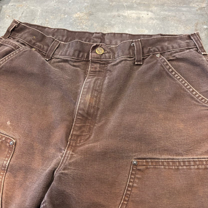 00's Carhartt カーハート ダブルニー ペインターパンツ B136 DKB ダークブラウン (W36/L30) /B3727P-SO
