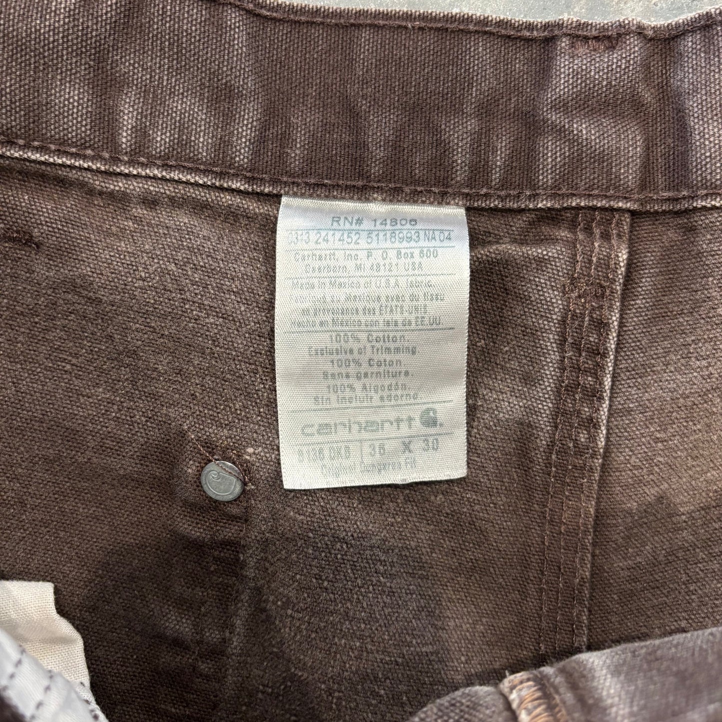 00's Carhartt カーハート ダブルニー ペインターパンツ B136 DKB ダークブラウン (W31/L30) /B3729P-SO