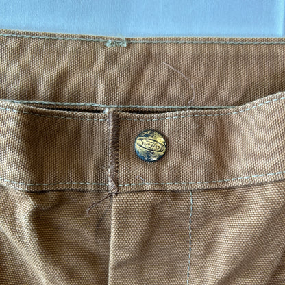 70's Carhartt カーハート ダブルニー ワークパンツ 股リベ ブラウン (実寸W37L29相当)/C1253P-SO