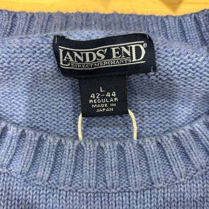 00's Lands'end ランズエンド コットンニット ドリフターセーター (L)/A8514K-SO