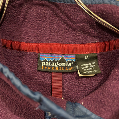 90's Patagonia パタゴニア スナップT フリースプルオーバー 紫(M)/A9013O-SO