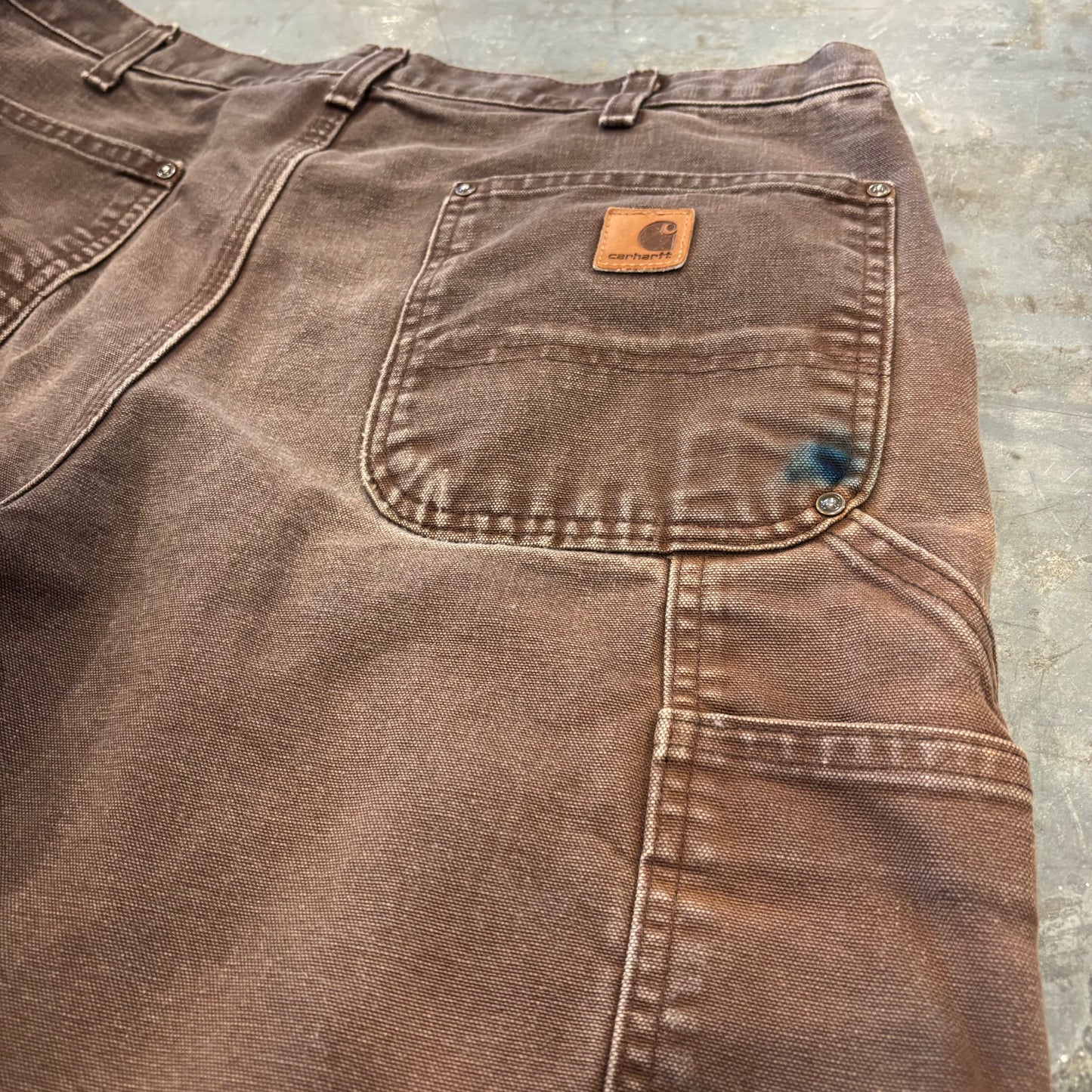 00's Carhartt カーハート ダブルニー ペインターパンツ B136 DKB ダークブラウン (W31/L30) /B3729P-SO
