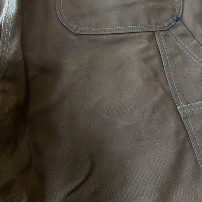 70's Carhartt カーハート ダブルニー ワークパンツ 股リベ ブラウン (実寸W37L29相当)/C1253P-SO