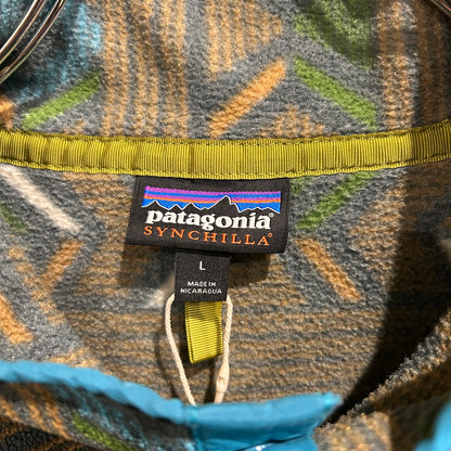 Patagonia パタゴニア スナップT フリースプルオーバー 総柄 FA17(L)/A9014O-SO
