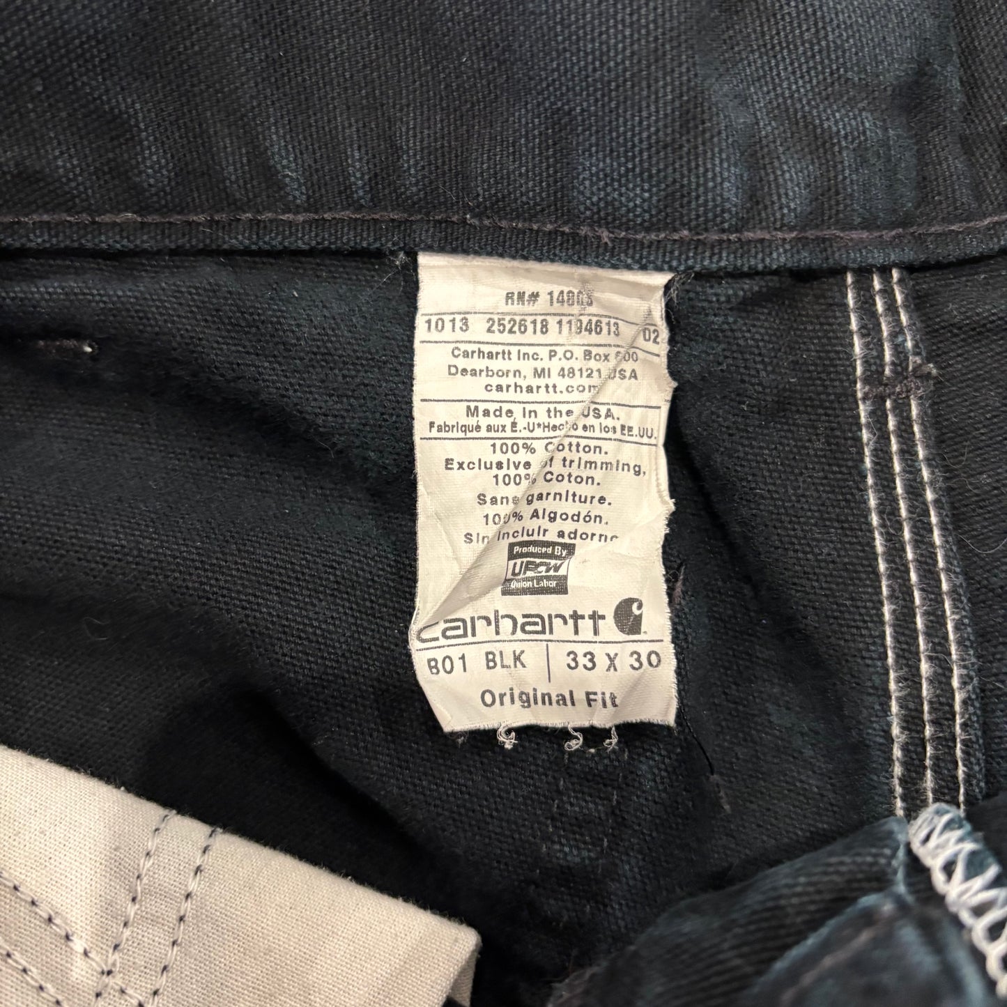 00's Carhartt カーハート ダブルニー ペインターパンツ B01 BLK ブラック (W33/L30) /B3728P-SO