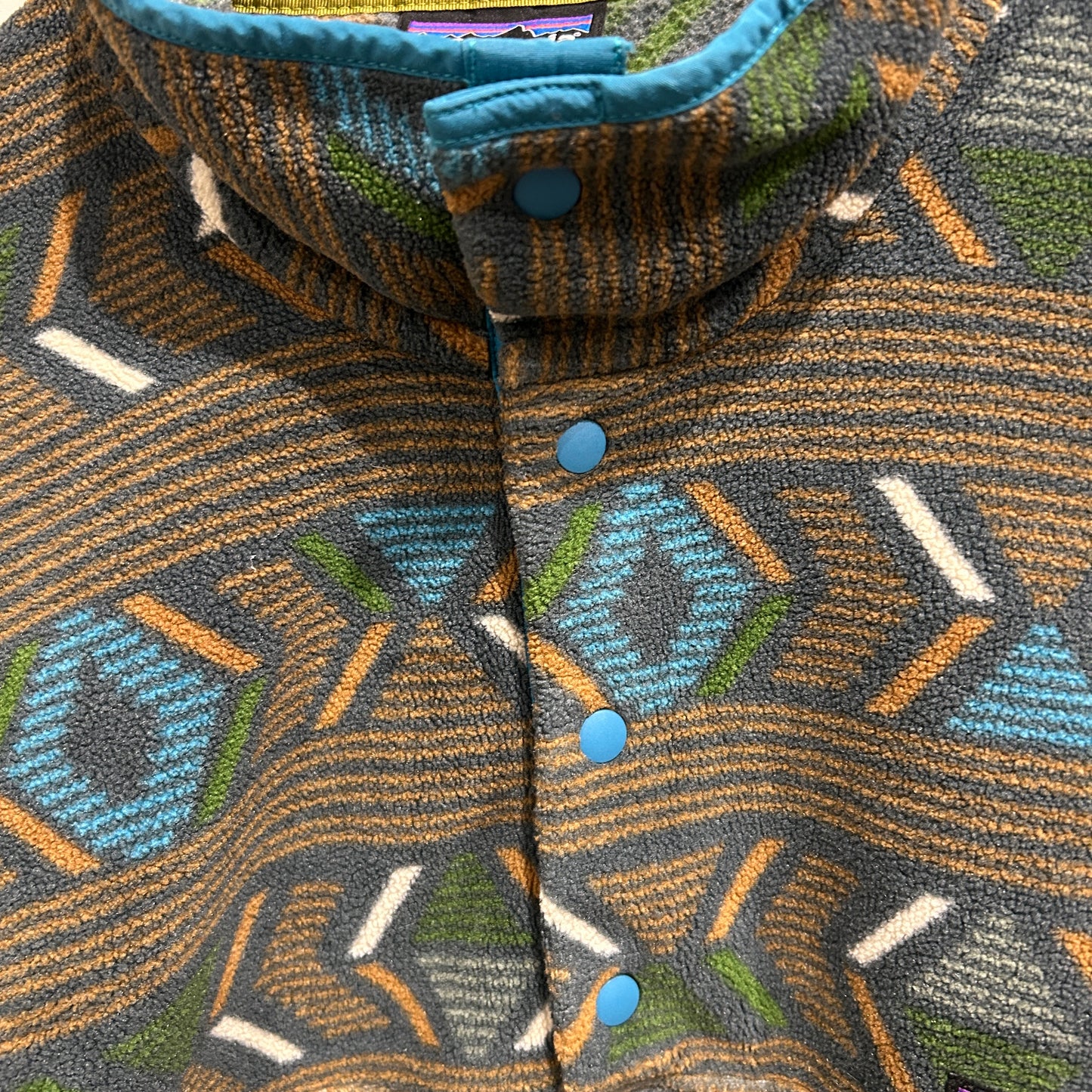 Patagonia パタゴニア スナップT フリースプルオーバー 総柄 FA17(L)/A9014O-SO