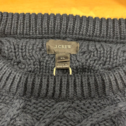 00's J.Crew コットン ケーブルニット 紺 (XL)/A8940K-SO