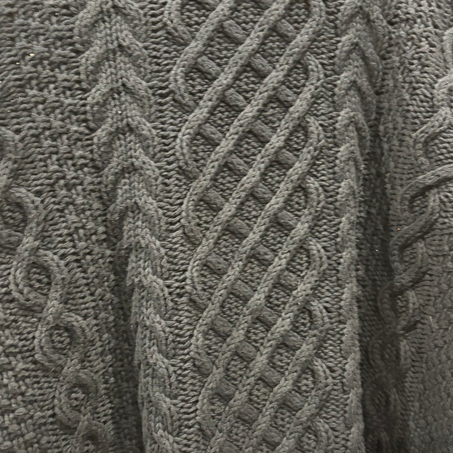 00's J.Crew コットン ケーブルニット 紺 (XL)/A8940K-SO