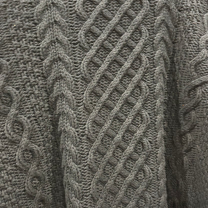 00's J.Crew コットン ケーブルニット 紺 (XL)/A8940K-SO