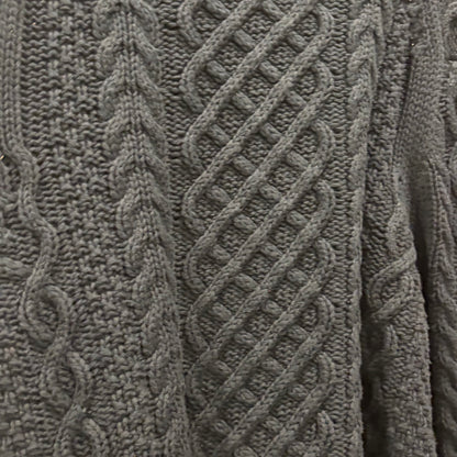 00's J.Crew コットン ケーブルニット 紺 (XL)/A8940K-SO