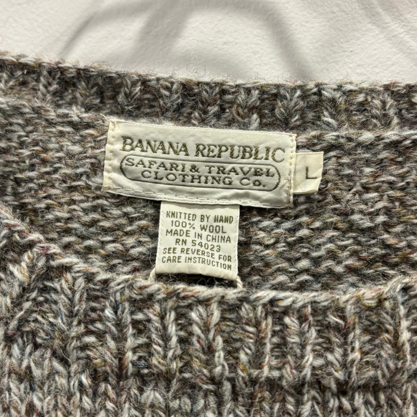 90's Banana Republic バナナリパブリック スキー ウールセーター グレー (XL)/B0593K-SO