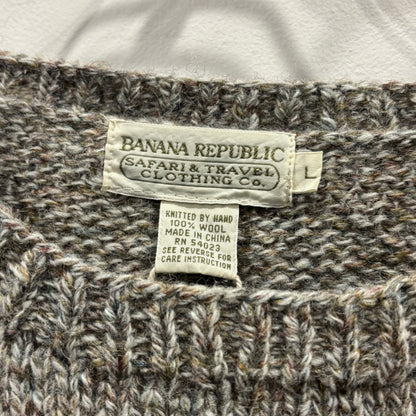 90's Banana Republic バナナリパブリック スキー ウールセーター グレー (XL)/B0593K-SO