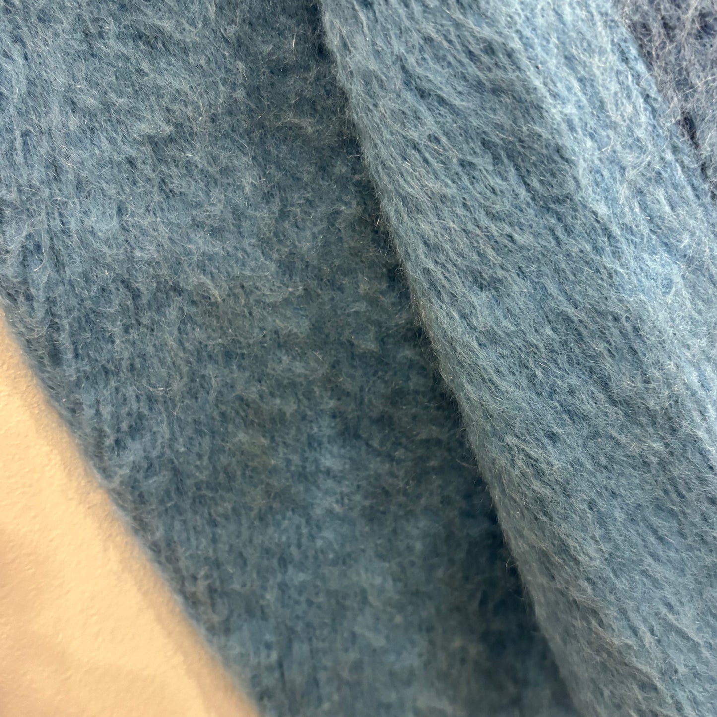 60's Campus モヘアカーディガン 白灰紺水色 (M)/A6645K-SO