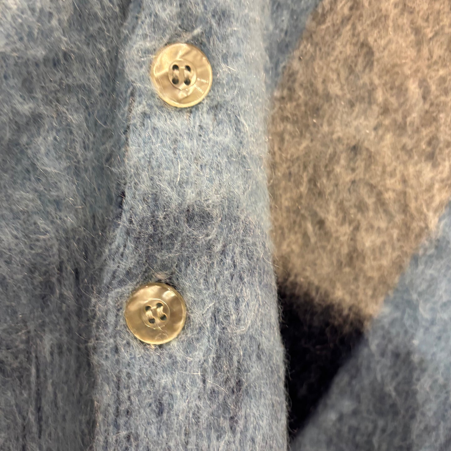 60's Campus モヘアカーディガン 白灰紺水色 (M)/A6645K-SO