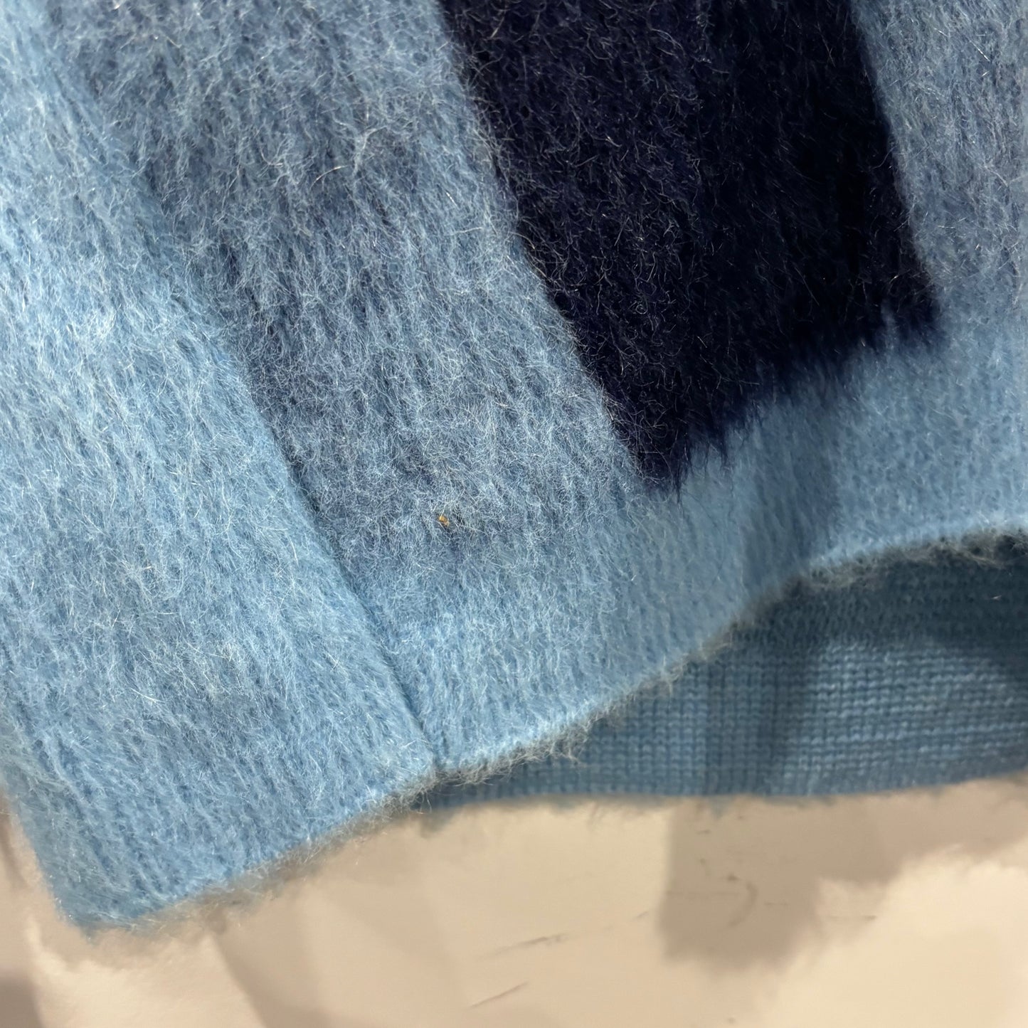 60's Campus モヘアカーディガン 白灰紺水色 (M)/A6645K-SO