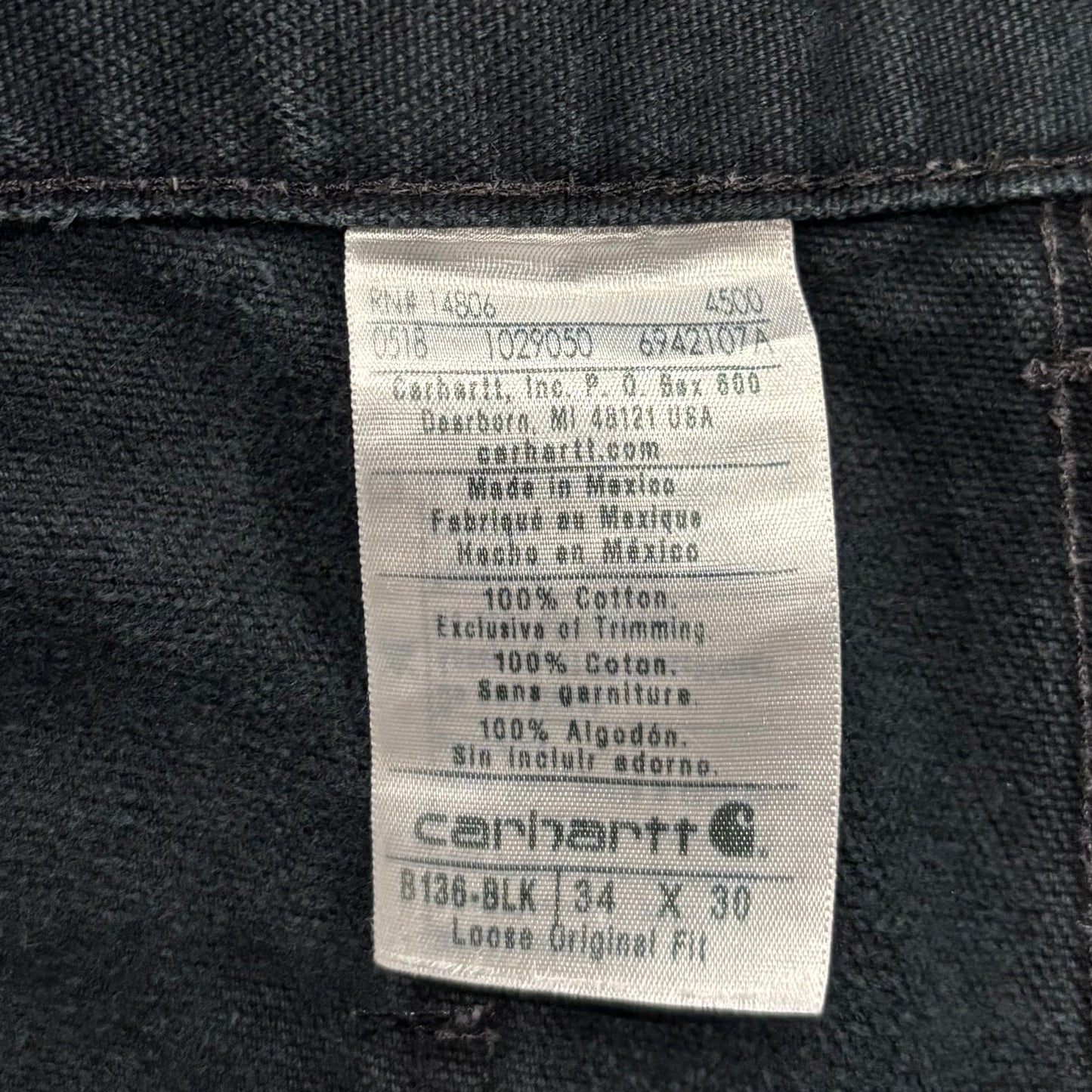 00's Carhartt カーハート ダブルニー ペインターパンツ B136 BLK ブラック (W34/L30) /B3730P-SO