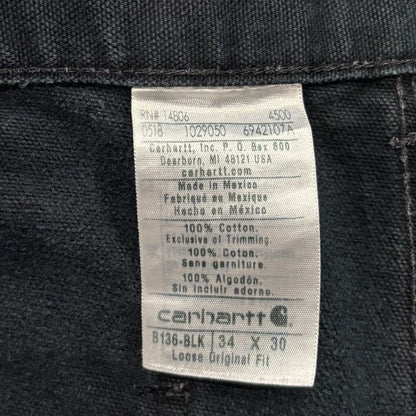 00's Carhartt カーハート ダブルニー ペインターパンツ B136 BLK ブラック (W34/L30) /B3730P-SO