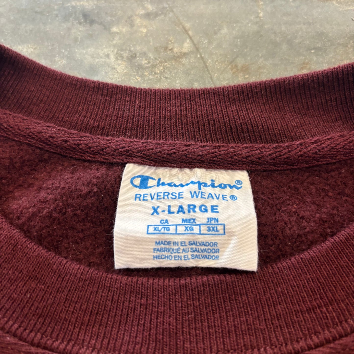 Champion Reverse Weave US企画 リバースウィーブ HARVARD カレッジスウェット ワインレッド (XL) /B4136R-SO