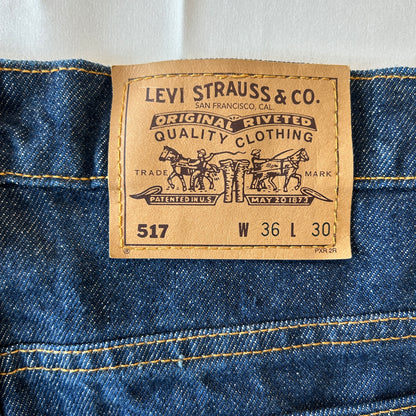 90's Levi's リーバイス 517 デニムパンツ ブーツカット 濃紺(36×30)/C1200P-SO