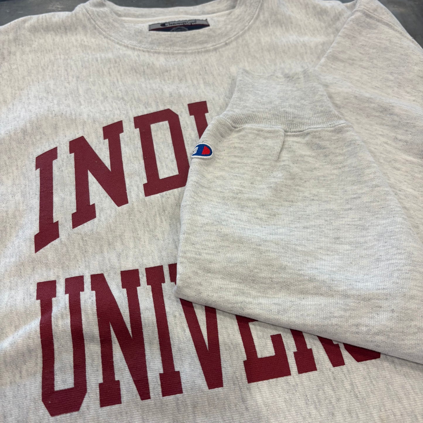 00's Champion Reverse Weave リバースウィーブ INDIANA カレッジスウェット アッシュ (L) /B4129R-SO