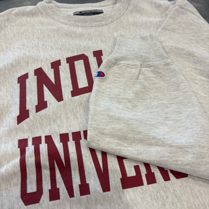 00's Champion Reverse Weave リバースウィーブ INDIANA カレッジスウェット アッシュ (L) /B4129R-SO