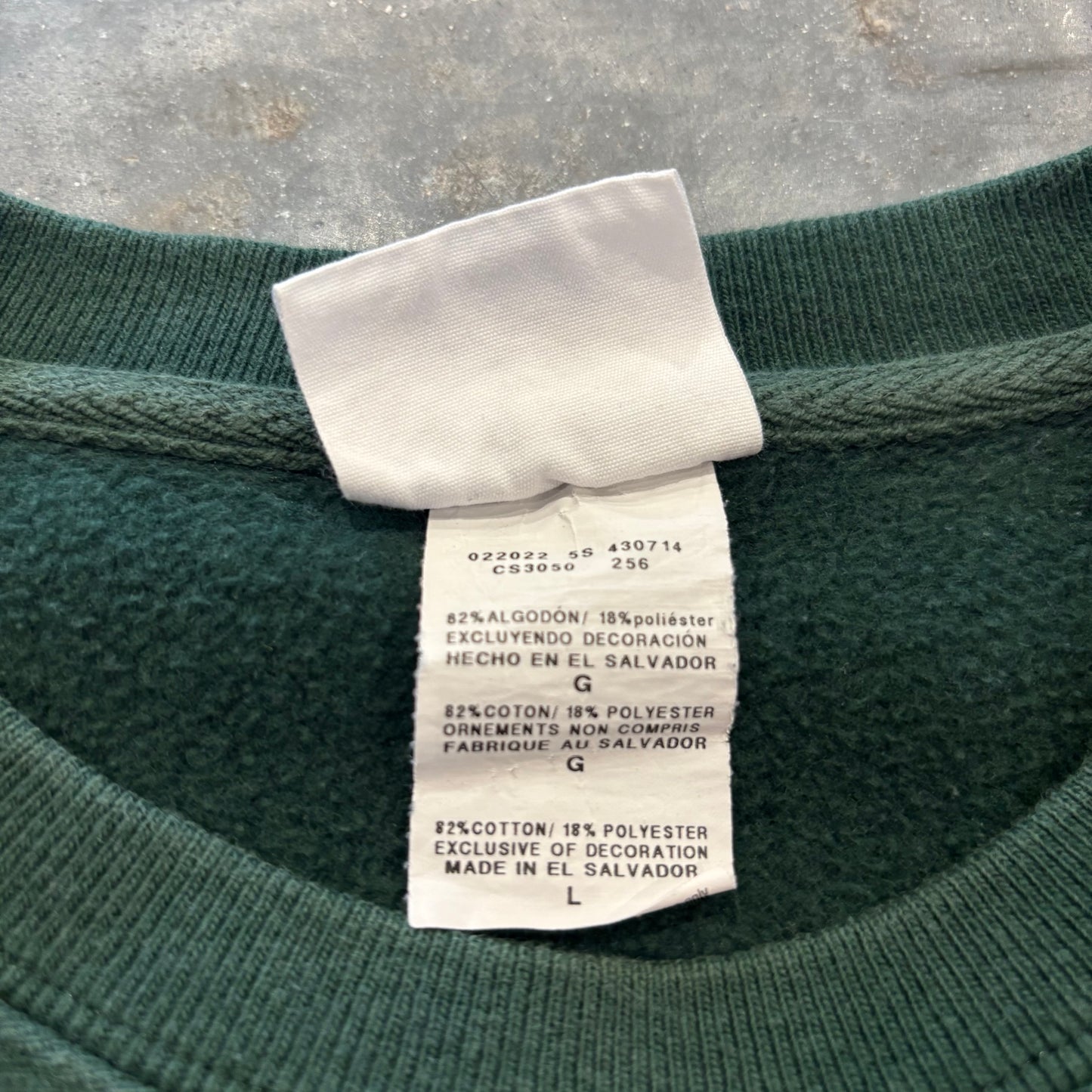 Champion Reverse Weave US企画 リバースウィーブ NOTRE DAME カレッジスウェット 深緑 (L) /B4128R-SO